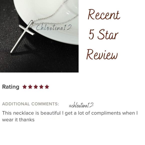 Sterling Silver Cross Necklace - Picture 12 of 14